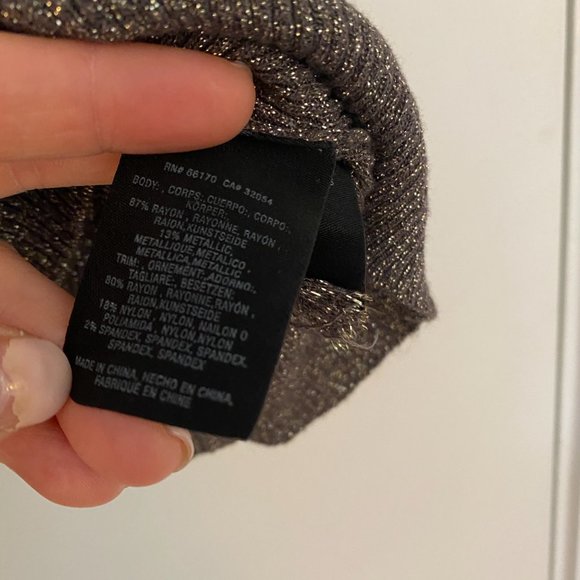 Moth by Anthropologie Valeria Shine Tank Top Metallic Size XL - Picture 6 of 8